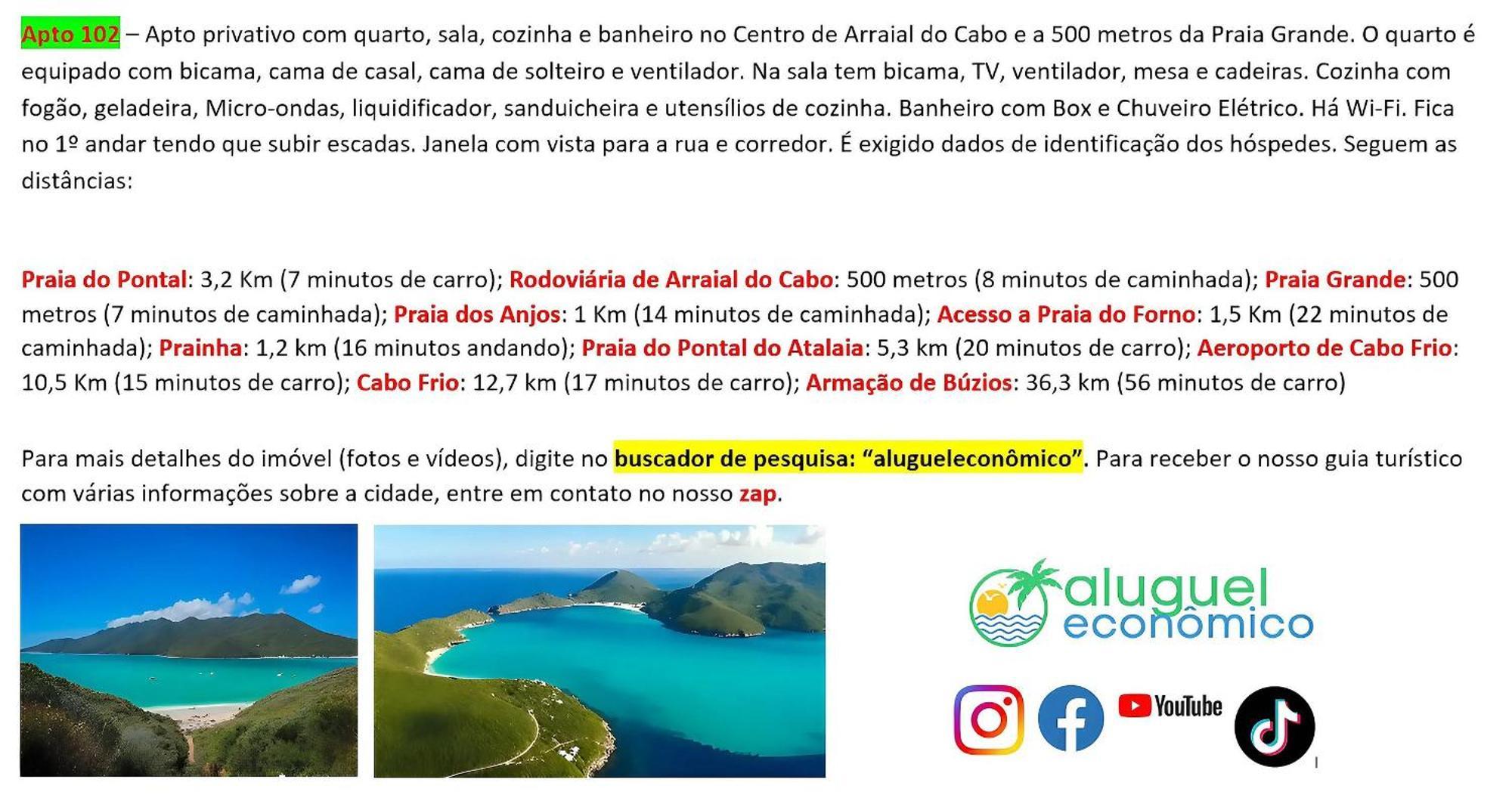 Arraial Do Cabo - Brisas Do Farol - Aluguel Economico Διαμέρισμα Εξωτερικό φωτογραφία