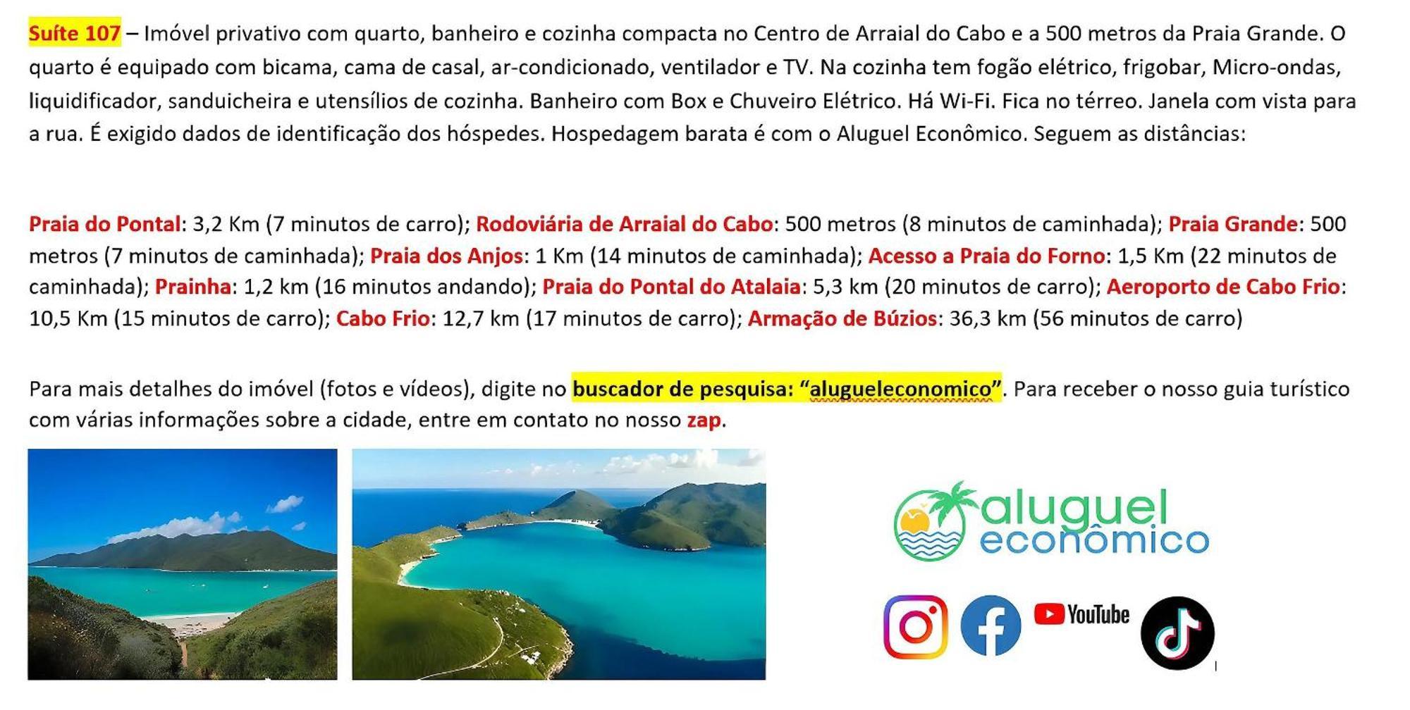 Arraial Do Cabo - Brisas Do Farol - Aluguel Economico Διαμέρισμα Εξωτερικό φωτογραφία